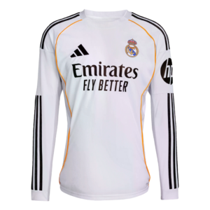 Adidas Real Madrid 25/26 Long Sleeve Home Jersey