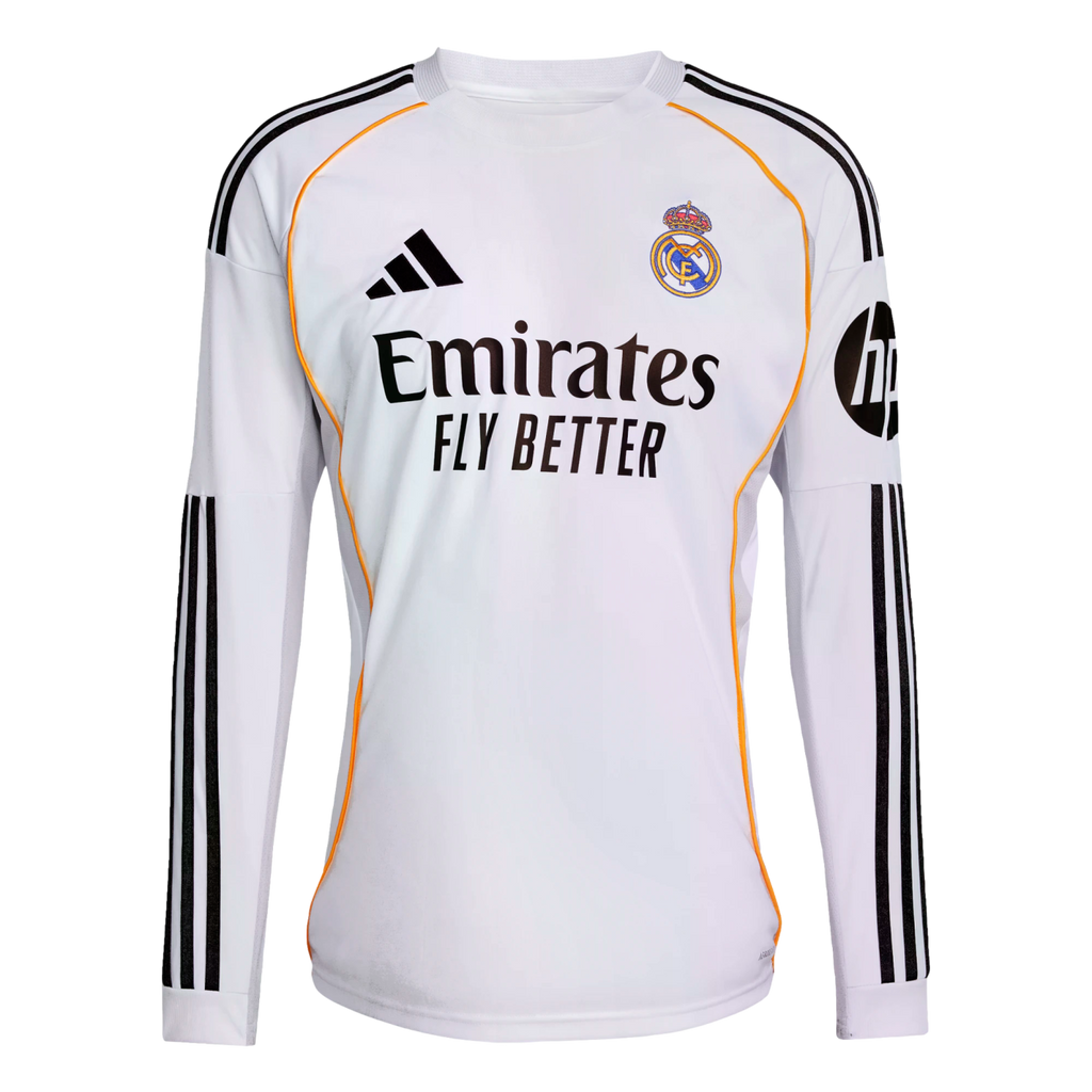 Adidas Real Madrid 25/26 Long Sleeve Home Jersey