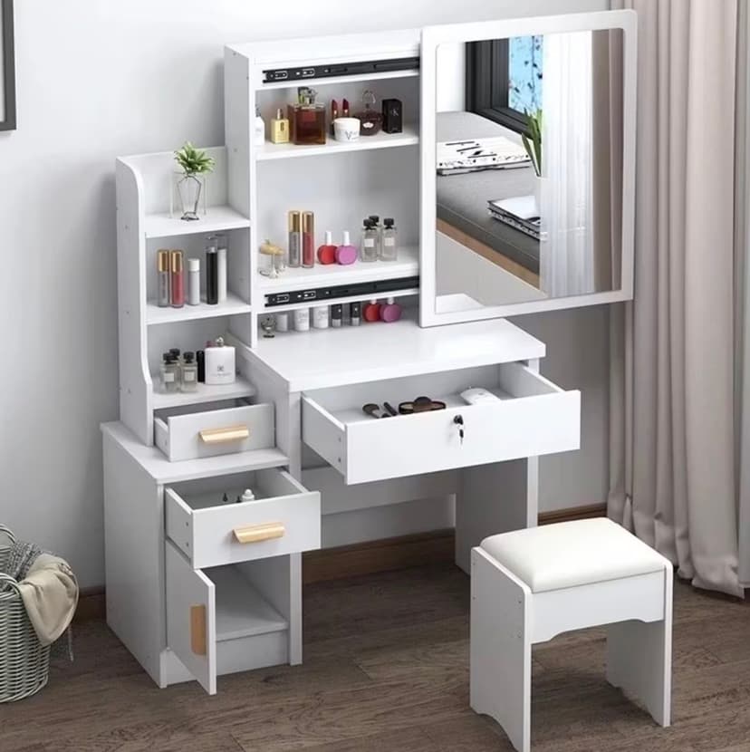 Vanity table with stool
