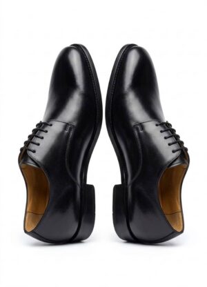 Men's Leather Oxford Derby Shoes - Black