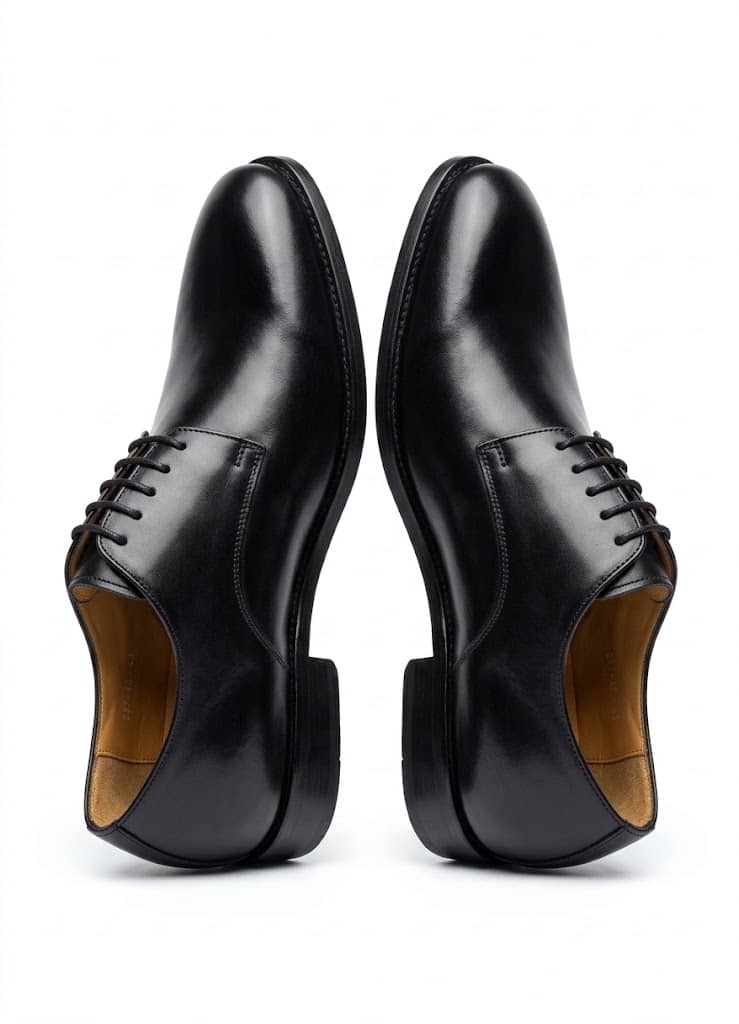 Men's Leather Oxford Derby Shoes - Black