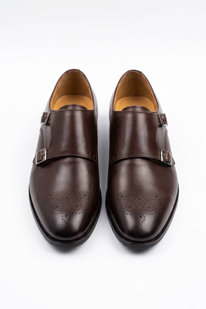 Double Monk Strap Shoe - Brown