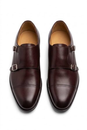 Double Monk Strap Shoe - Brown