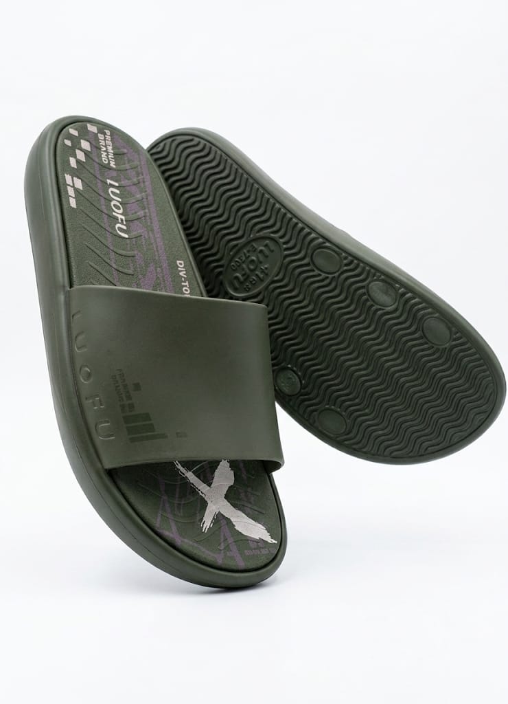 Luofu Men’s Slide Sandals - Olive Green