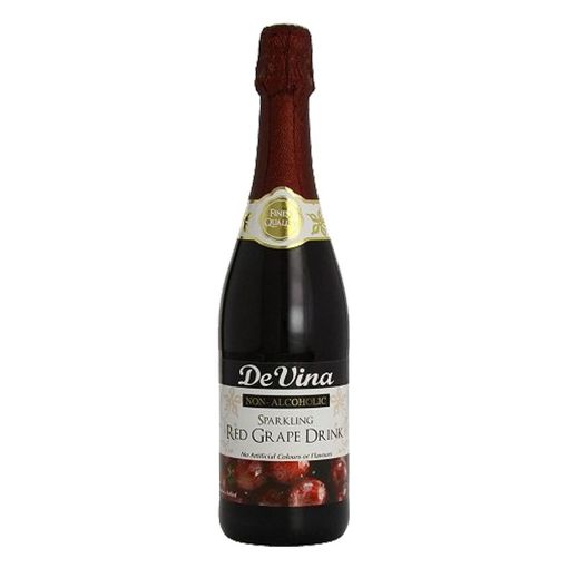 De Vina Non-alcoholic Sparkling Red Grape Drink 75cl