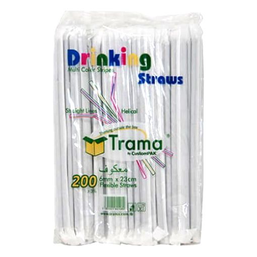 Everpack Flexible Straw Wrapped Striped 200s