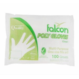 Falcon Poly Gloves(Clear) 100pcs