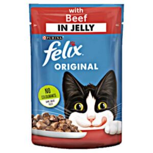 Felix Pouch Cat Food Beef in Jelly 100g