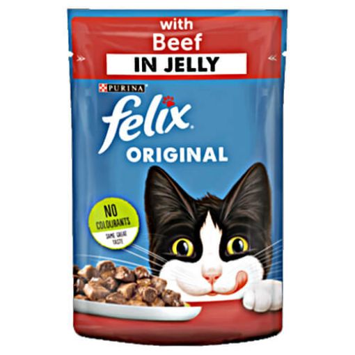 Felix Pouch Cat Food Beef in Jelly 100g