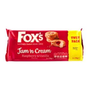 Fox Jam&Cream Sandwich Rasp.&Vanilla (150gx2)