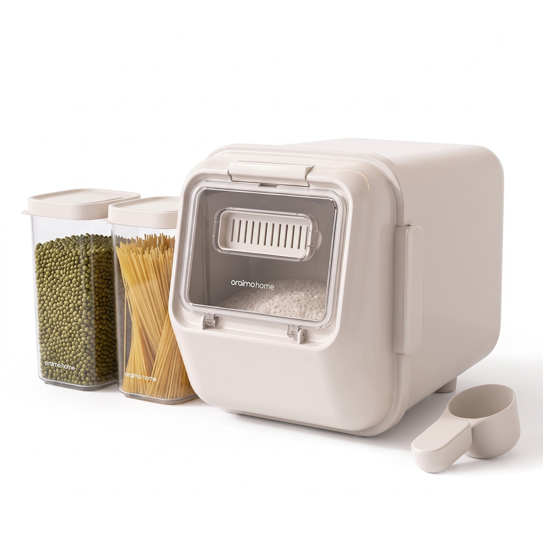 GrainVault Rice Dispenser & Food Storage Set