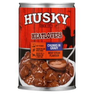 Husky Beef Steak Chunks in Gravy 385g