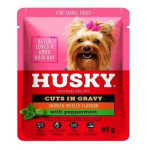 Husky Chicken Medley Gravy With Peppermint 85g