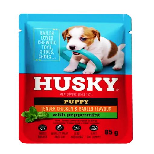 Husky Puppy Chicken&Barley With Peppermint 85g