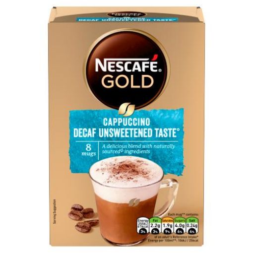 Nescafe Gold Cappuccino Decaf Unsweet.(8s) 120g