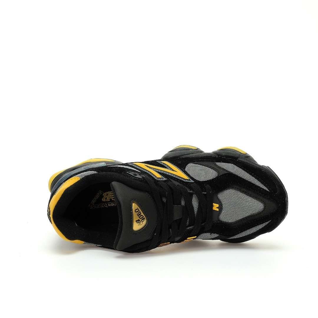 New Balance 9060 Black Grey Yellow Black Black Gray Yellow