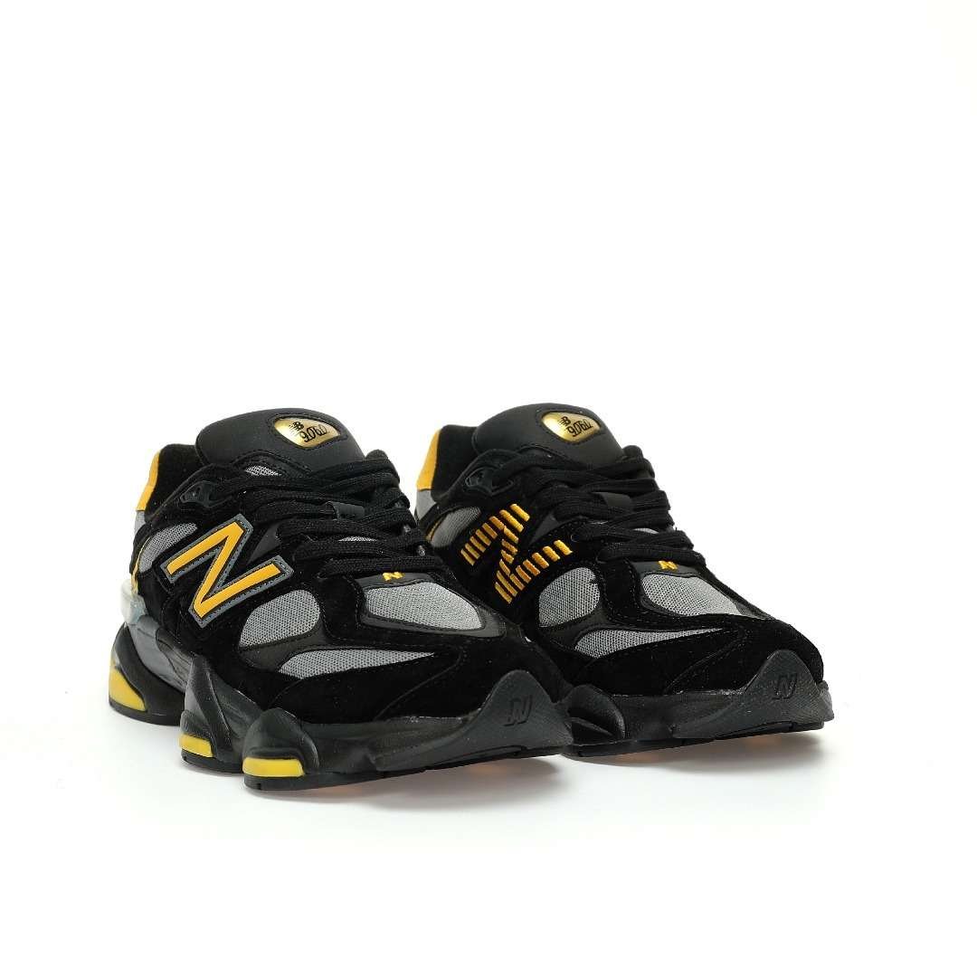New Balance 9060 Black Grey Yellow Black Black Gray Yellow