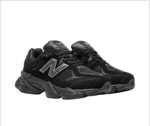New Balance 9060 Triple Black Sneakers – Premium Suede & Mesh Lifestyle Shoes
