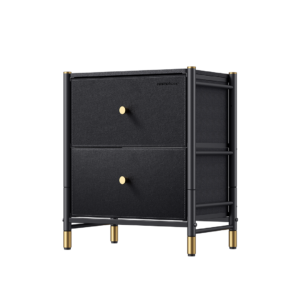 NoirStand Multi-Purpose Design Spacious Storage Nightstand