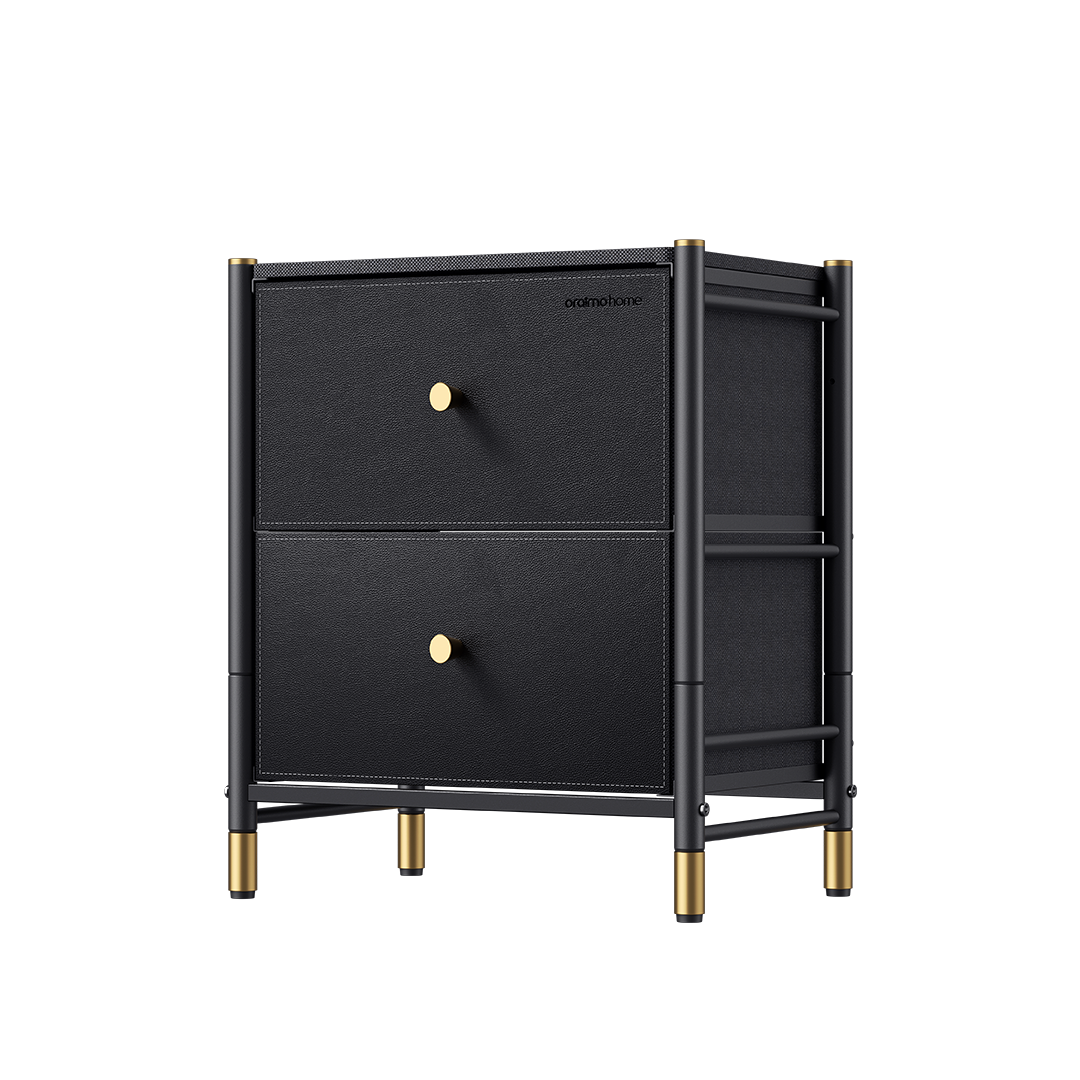 NoirStand Multi-Purpose Design Spacious Storage Nightstand