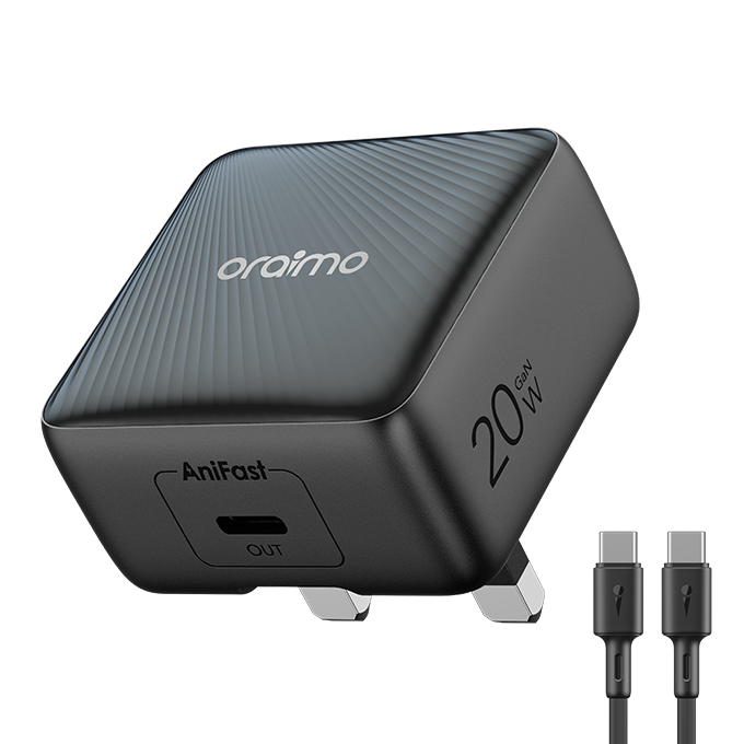 PowerCube 20 Chic 20W GaN Wall Charger Kit with Type-C to Type-C Cable