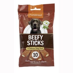 Pure Breed 10 Beef Sticks 200g