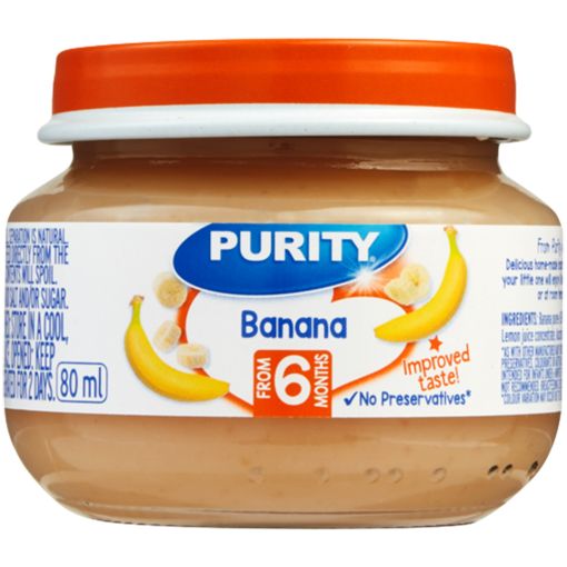 Purity 1st Foods 6mth Bananas 80ml