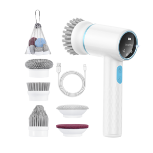 Ultra Cleaner Scrubber Cordless 1.5H Runtime Electric Spin Brush with 5 Replacement Heads