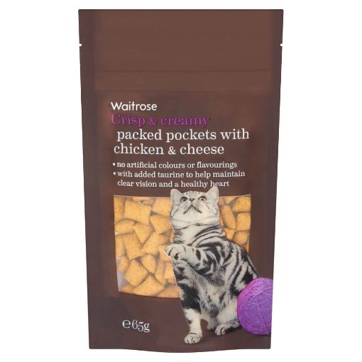 Waitrose Cat Food Packed Pockets Chicken & Cheese 65g