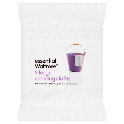 Waitrose Cleaning Cloths Large 5s