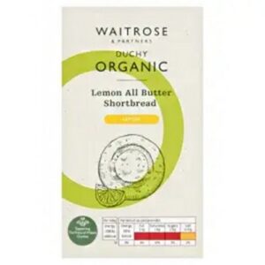 Waitrose Duchy Organic Shortbread Lemon 150g