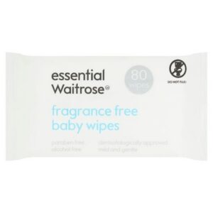 Waitrose Essential Baby Wipes Fragrance Free 80s